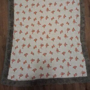 Minky back Muslin top blanket - fox